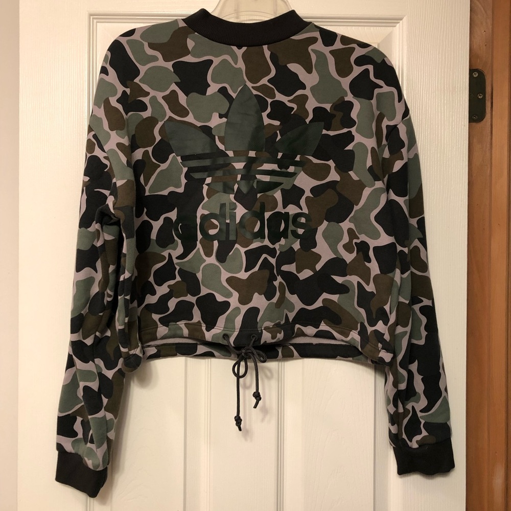 Adidas Originals Women’s Camo Crop Sweatshirt